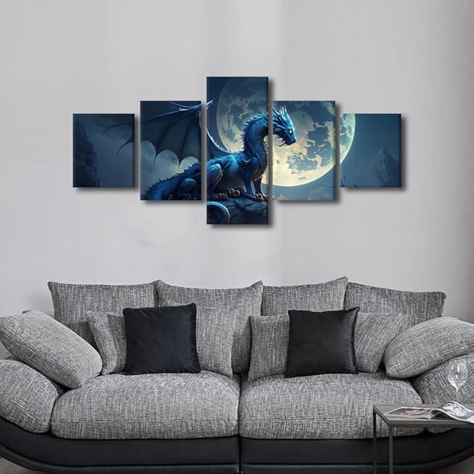 Póster de dragón impreso en lienzo con diseño de dragón HD